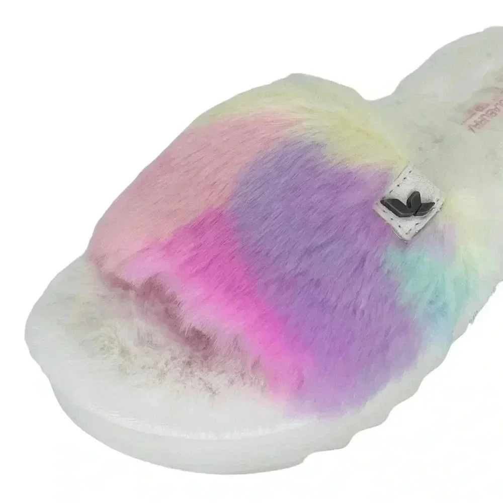 Koolaburra by UGG Womens Fuzz-AH Faux Fur Pastel Slide Sandals Size 6M - Picture 7 of 10